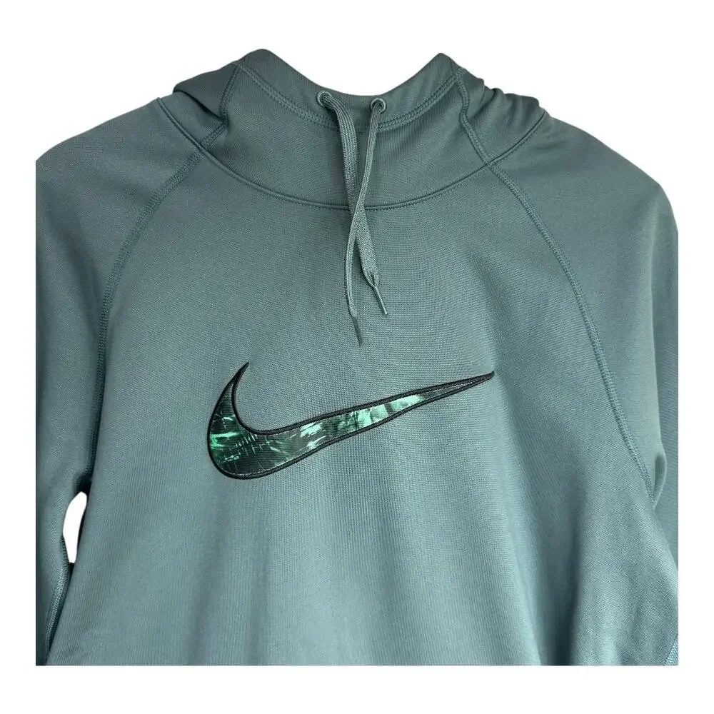 Nike dri‎ fit green pullover hoodie sweater size medium